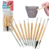 Pottery Tool Kit -11-Piece 21-Tool Beginner's Clay Sculpting Set, Clay, Wood Carving, Ceramic Art Project Accessories for School, Classrooms, Kids/Adults,Great Birthday Gift Holiday Craft Activity 2 61i nP33rxL