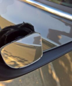 Fan Shape 360 Degree Rotate Sway Adjustabe Blind Spot Mirrors, Ampper HD Glass Convex (Low Curvature) Frameless Stick On Lens (Pack of 2) Pack of 2 32 61i01w0FFzL