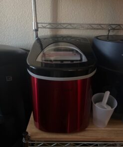 Frigidaire EFIC117-SSRED-COM Stainless Steel Ice Maker, 26lb per day, RED STAINLESS 27 61i0b2JIS0L