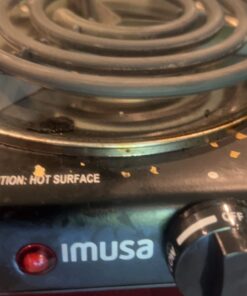 IMUSA USA GAU-80305 Electric Single Burner 1100-Watts, Black 1100W Electric Single Burner 29 61i0g76dCL