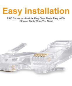 SHD RJ45 Ends, RJ45 Connectors Cat6 Connector Cat5e Connector Cat5 Connectors Ethernet Cable Crimp Connectors-200Pcs 7 61i0jV3GZfL
