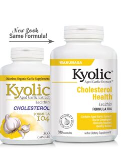 Kyolic Aged Garlic Extract Formula 104 Cholesterol Health, 300 Capsules (Packaging May Vary) 300 Count (Pack of 1) 11 61i0tXnhk0L