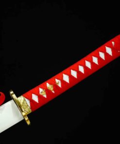 Alternative view of LoongSword Nihontou Sword,Katana,Kendo(Medium Carbon Steel Blade,Alloy,White saya) Full Tang
