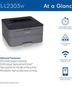 Brother HLL2305W Compact Mono Laser Single Function Printer with Wireless and Mobile Device Printing New: HLL2305W (Wireless) 14 61i2wpjG0 L