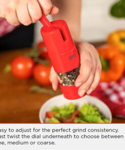 Kuhn Rikon Adjustable Ratchet Grinder with Ceramic Mechanism for Salt, Pepper and Spices, 8.5 x 2.25 inches, Black 9 61i3nRvJszL