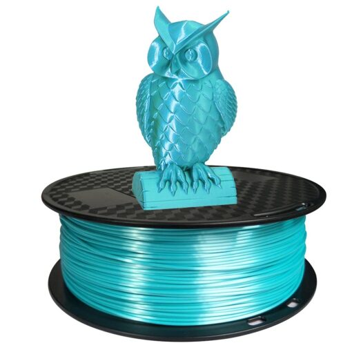 Silk Blue PLA Filament 1.75mm 3D Printer Filament 1KG Shiny Cyan PLA 3D Printing Material CC3D Shine Silky Shiny Metallic Metal Light Blue PLA Filament Silk Blue