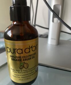 PURA D'OR Organic Moroccan Argan Oil (4oz / 118mL) USDA Certified 100% Pure Cold Pressed Virgin Premium Grade Moisturizer Treatment for Dry, Damaged Skin, Hair, Face, Body, Scalp (Packaging may vary) 29 61i5mSKRZL