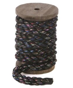 Ravenox Natural Twisted Cotton Rope | Made in The USA | Strong Triple-Strand Cordage for Sports, Décor, Pet Toys, Crafts, Macramé & Indoor Outdoor Use| by The Foot & Diameter (Multiple Color) Black Glitter 1/4 Inch x 25 Feet 12 61i65DWoNwL 7