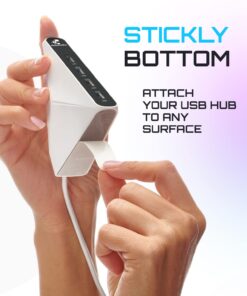 4-Port USB Hub 3.0 High-Speed - USB Splitter for Laptop, MacBook, Xbox, Flash Drive, HDD, Printer, Camera, Keyboard, Multi USB Port Extender, Fast Charging, Fast Data Transfer Long Cord Compact Design white 25 61i73p6ifL