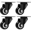 Swivel Caster Wheels Rubber Base with Top Plate & Bearing Heavy Duty with Pack of 4 Black by Online Best Service (1.5" NO Brake) 1.5 Inch No Brake 45 61i7BfeClhS