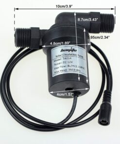 bayite BYT-7A014A DC 12V Solar Hot Water Heater Circulation Pump with DC Power Supply Adapter Low Noise 3M Head 8LPM 2.1GPM 15 61iBBHL9hyL