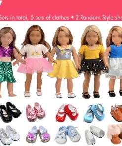 Alternative view of Sweet Dolly 18 Inch Doll Clothes Set, 5 Sets of Doll Clothes and 2 Pairs of Shoes Fit 18 inch Dolls