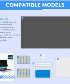 Laptop Privacy Screen 15.6 inch, Compatible with HP/Dell/Acer/Samsung/Asus/Lenovo/Toshiba,Anti Blue Light Removable 16:10 Aspect Privacy Filter Screen Protector for 15.6 inch 15.6 inch (Diagonal)-16:10 Aspect Ratio 12 61iCpqQZI6L