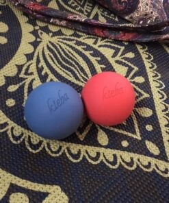 Kieba Massage Lacrosse Balls for Myofascial Release, Trigger Point Therapy, Muscle Knots, and Yoga Therapy. Set of 2 Firm Balls (Blue and Red) Blue and Red 41 61iDlouoXuL