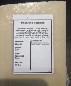 Locatelli Pecorino Romano - Italian Import (Whole 2 Pound Chunk) Salty Cheese 2 Pound (Pack of 1) 8 61iExkQhJL