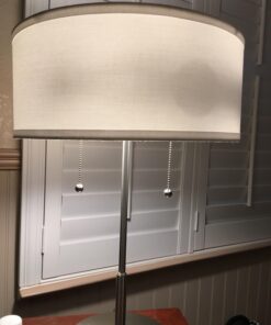 360 Lighting Nikola Modern Accent Table Lamp with Hotel Style USB and AC Power Outlet in Base 23.75" High Silver White Drum Shade for Living Room Desk Bedroom House Bedside Nightstand Home Silver - Single 7 61iF jYUDtL