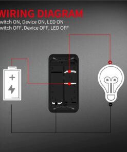 Amarine Made 12v 20 Amp Waterproof LED On/Off Boat Marine SPST 3P Rocker Switch with Light (Blue) 1 15 61iFeyWDqjL
