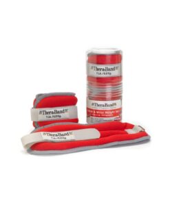 THERABAND Ankle Weights, Comfort Fit Wrist & Ankle Cuff Weight Set, Adjustable Walking Weights for Cardio, Home Workout, Ankle Strengthening & Physical Therapy, Red, 1 lb. Each, Set of 2, 2 Pounds Red - 1 lbs Each 5 61iHLa3tsuL
