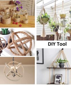 100% Natural Strong Jute Rope - LUOOV 6mm Thickness and Jute Rope Cord for Arts Crafts,DIY Decoration Gift Wrapping 40m(128ft) Pack of 1 16 61iHkLmaSFL