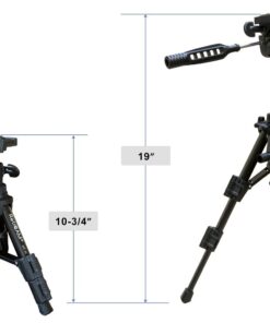 RetiCAM Tabletop Tripod with 3-Way Pan/Tilt Head, Quick Release Plate and Carrying Bag for Phones, Cameras and Spotting Scopes - MT01 Mini Tripod, Aluminum, Black 29 61iHuszexYL