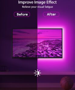 MATICOD LED 9.84ft RGB Strip Lights for TV Behind, USB for 32-43in TV, Bluetooth APP Remote Control Music Sync TV Backlight for Gaming Room Multicolor 9.84FT for 32"-43" TV 18 61iIMem47WL