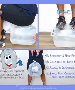 WaterStorageCube BPA Free Collapsible Water Container with Spigot, Camping Water Storage Carrier Jug for Outdoors Hiking Backpack & Survival Kit, Foldable Portable Water Canteen 1.3/2.6/5.3 Gallon 5.3 Gallon 1-Pack 5.3 Gal 23 61iIu8FVN6L 1