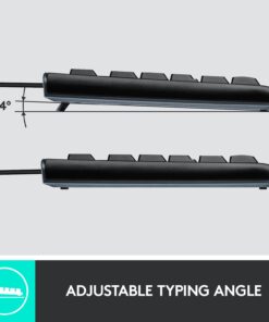 Logitech MK120 Wired Keyboard and Mouse Combo for Windows, Optical Wired Mouse, Full-Size Keyboard, USB Plug-and-Play, Compatible with PC, Laptop - Black 25 61iJa zCoL