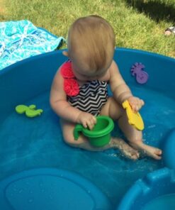 Step2 Play & Shade Pool for Kids, Outdoor Summer Pool with Umbrella, Easy to Assemble, 7 Piece Accessory Kit, Toddlers 2+ Years Old, Multicolor 29 61iK TL8gKL