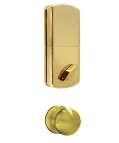 MiLocks TFK-02P Digital Deadbolt Door Lock and Passage Knob Combo with Keyless Entry via Keypad Code for Exterior Doors, Polished Brass 9 61iKP1ITJL