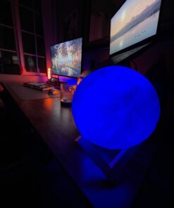 BRIGHTWORLD Moon Lamp Galaxy Lamp 5.9 inch 16 Colors LED 3D Moon Light, Remote & Touch Control Moon Night Light Gifts for Girls Boys Kids Women Birthday Wooden Base 47 61iLeEyFy0L