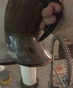 Norse Tradesman LG Viking Drinking Horn Mug - 100% Authentic Flame Treated Beer Horn Tankard With Engravings | The Jarl, approx. 16 oz 38 61iMAymIKeL