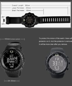 PALADA Men's Digital Sports Watch Waterproof Tactical Watch with LED Backlight Watch for Men Black 27 61iMNPZPIOL