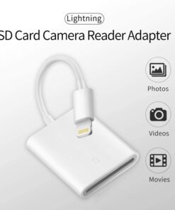 Apple MFi Certified Lightning to SD Card Camera Reader for iPhone iPad, Veetone Memory Card Reader Trail Camera Viewer SD Card Adapter for iPhone 12/11/XS/XR/X/8/7/iPad, Plug and Play One Slot 21 61iN8HrrWcL