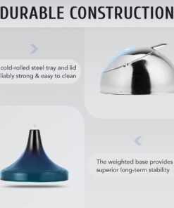 CO-Z Adjustable Ashtray, Smokeless Odorless Indoor Outdoor Floor Standing Ash Tray with Lid for Home Patio Cigarettes Ash Butt Disposal, Windproof Balcony Ashtray in 20", 27.5", 35" Heights, Black 24 61iQucyKS2L