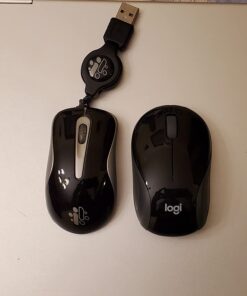 Logitech Wireless Mini Mouse M187 Ultra Portable, 2.4 GHz with USB Receiver, 1000 DPI Optical Tracking, 3-Buttons, PC / Mac / Laptop - Black 51 61iU5B2lKgL