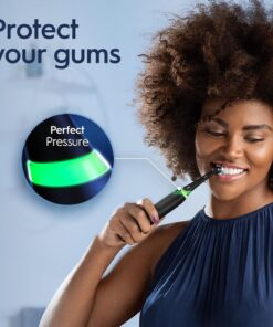 Oral-B iO Series 3 Limited Rechargeable Electric Powered Toothbrush, Black with 2 Brush Heads and Travel Case - Visible Pressure Sensor to Protect Gums - 3 Modes - 2 Minute Timer 34 61iU9EpyGOL