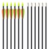 GPP 28-inches Fiberglass Archery Target Arrows - Practice Arrow or Youth Arrow for Recurve Bow 12 Black Arrows 26 61iUTz opL