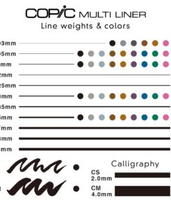 Copic Markers Multiliner Fine Pigment Based Ink, 4-Piece Set 4 Count (Pack of 1) Black Fine 20 61iVAfpLxEL