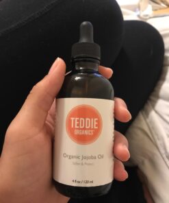 Teddie Organics Golden Jojoba Oil 100% Pure Organic Cold Pressed and Unrefined 4oz - Natural Moisturizer for Face Hair and Sensitive Skin, Carrier Oil for Essential Oils 4 Fl Oz (Pack of 1) 48 61iVKgrP5nL