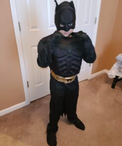 Batman Dark Knight Rises Child's Deluxe Muscle Chest Batman Costume with Mask/Headpiece and Cape - Large 18 61iVhXHBvjL