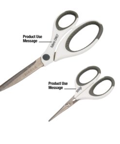 SINGER 07175 Sewing and Detail Scissors Set with Comfort Grip,White,pink 2-Pack 23 61iX6zlGBES