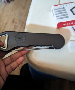 Waterproof Instant Read Digital Meat Thermometer for Cooking and Grilling, Food Thermometer with Backlight, Magnet, Calibration, and Foldable Probe, Bottle Cap Opener for Kitchen Gadgets, BBQ, Grill 44 61iXMf6bJ L