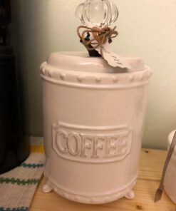 Mud Pie Ceramic Coffee Canister Door Knob Handle, White 37 61iYMIghsNL