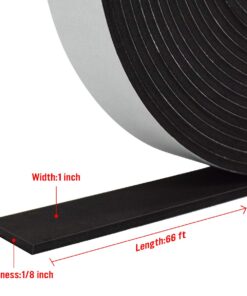 CCHUIXI Speaker Gasket Tape, Foam Grip Tape, (1/8"Thick-1"-66ft) Soundproofing Waterproofing Insulation Foam Gasket Tape Weather Strip. 1/8"Thick-1"-66ft 8 61iYlil90L