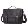 Berchirly Pu Leather Messenger Bags 14Inch Laptop Briefcases Handbag Men Document Carrier Crossbody Bag Large Style1_black