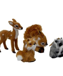 Kurt Adler Plush Animal Ornaments (2" to 4" Deer, Fox, Raccoon, and Squirrel) 2" to 4" Deer, Fox, Raccoon, and Squirrel 17 61iavJTgMfL