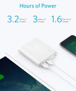 Alternative view of Anker PowerCore 13000mAh, Compact 3-Port Ultra-Portable Phone Charger Power Bank for iPhone 15/15 Plus/15 Pro/15 Pro Max/14/13 Series, iPad, Samsung White
