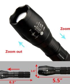 Ultra Bright Handheld LED Flashlight with Adjustable Focus and 5 Light Modes, Outdoor Water Resistant Torch 1 pack 10 61icxmHQJPL