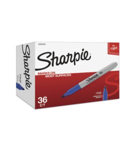 Sharpie Permanent Markers, Fine Point, Blue, Box of 36 11 61idaa4KHYL