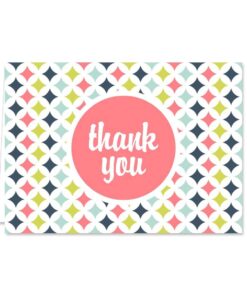 Mod Thank You Note Card Assortment Pack - Set of 36 cards - 6 designs blank inside - with white envelopes (53876) Mod 21 61ieNNS9nLL